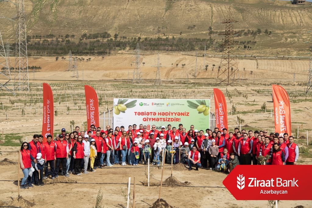 Ziraat Bank Azərbaycan “Yaşıl Gələcək” layihəsi çərçivəsində müştərilərinin adına ağac əkdi - FOTO