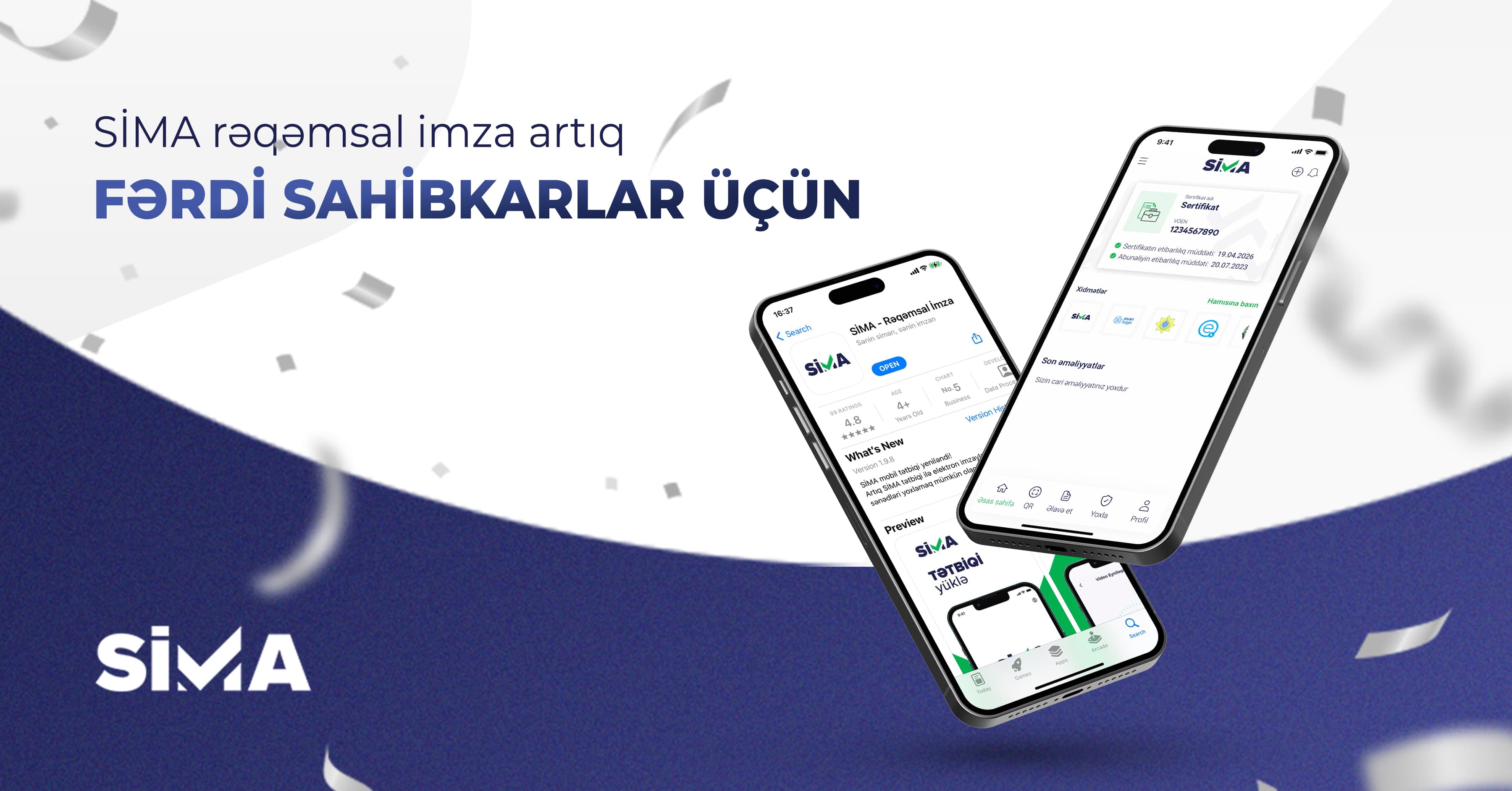 Artıq fərdi sahibkarlar da SİMA imzadan istifadə edəcəklər