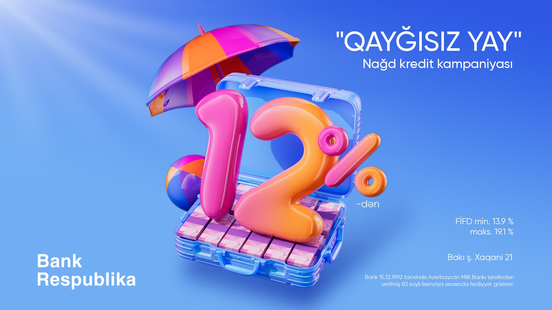 Bank Respublika “Qayğısız yay” nağd kredit kampaniyasına start verib