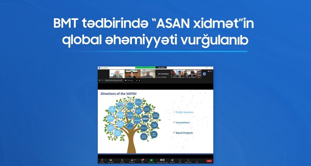 BMT tədbirində “ASAN xidmət”in qlobal əhəmiyyəti vurğulanıb