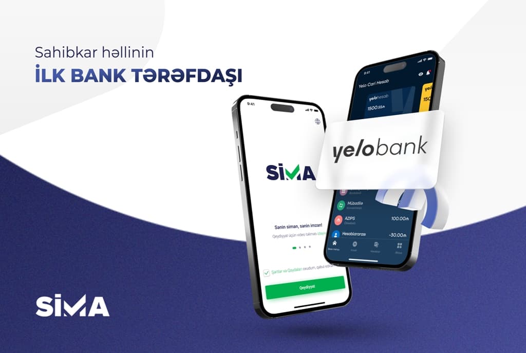 Sahibkarlar “Yelo” mobil tətbiqində maliyyə əməliyyatlarını SİMA ilə həyata keçirəcəklər