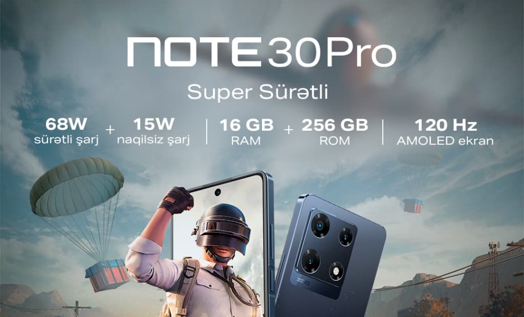 Infinix-dən mobil geyminq yenilikləri: NOTE 30 seriyası artıq “Baku Electronics” mağazalarında