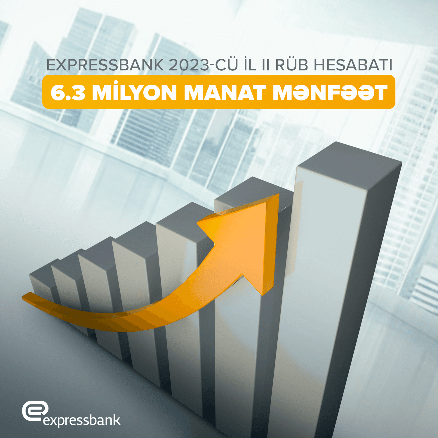 EXPRESSBANK II RÜB HESABATI – 6.3 MLN. XALİS MƏNFƏƏT