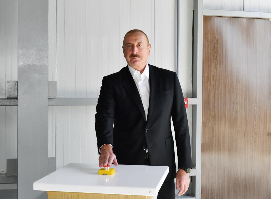 Prezident “Şimal” Elektrik Stansiyasının yeni estakadasının və su nasos stansiyalarının açılışında iştirak edib