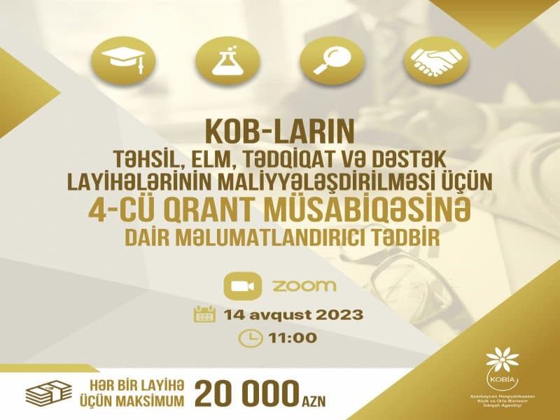 4-cü qrant müsabiqəsi ilə bağlı məlumatlandırıcı tədbir keçiriləcək