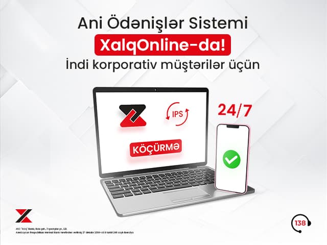 Ani Ödənişlər Sistemi XalqOnline-da korporativ müştərilər üçün əlçatan oldu