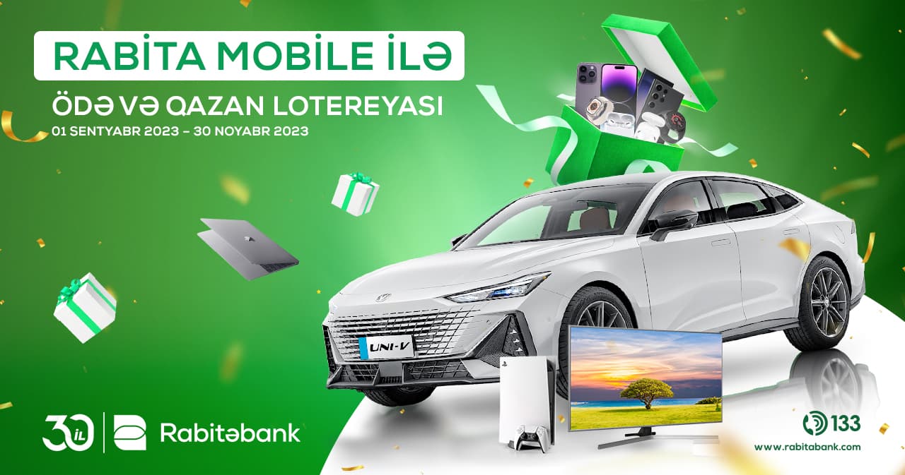 Rabitəbank “Rabita Mobile ilə ödə və qazan” lotereyasına start verir