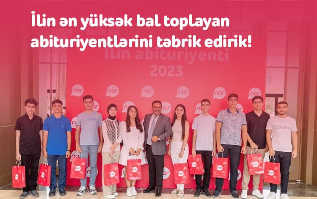 “Nar”dan təhsilə dəstək: Ən çox bal toplayan abituriyentlər mükafatlandırıldı