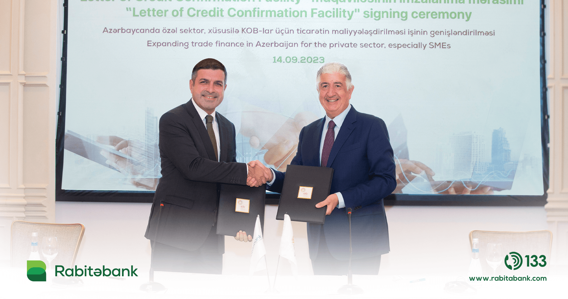 Rabitəbank və İTFC arasında 10 milyon dollar məbləğində“Letter of Credit Confirmation Facility” müqaviləsi imzalanıb