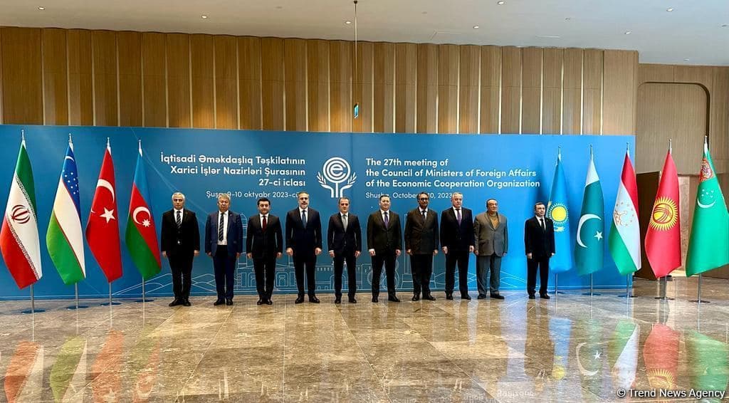 Şuşada İqtisadi Əməkdaşlıq Təşkilatının xarici işlər nazirləri Şurasının iclası keçirilib - FOTO