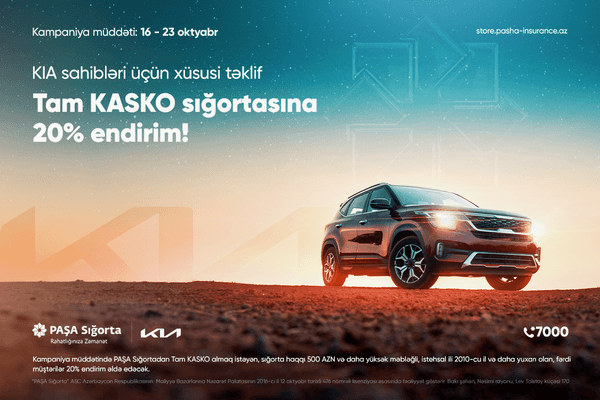 PAŞA Sığorta bu həftə KIA sahiblərini sevindirir!