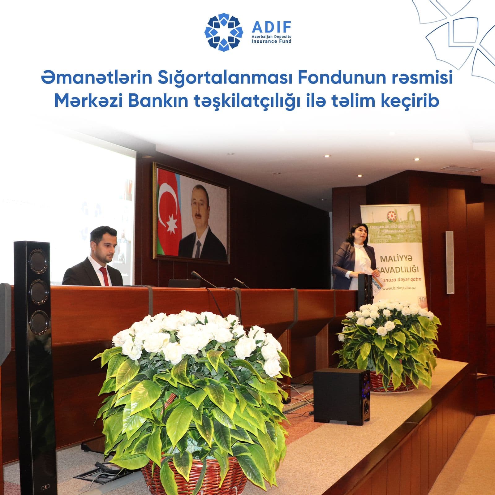 Əmanətlərin Sığortalanması Fondunun rəsmisi Mərkəzi Bankın təşkilatçılığı ilə təlim keçirib - FOTO