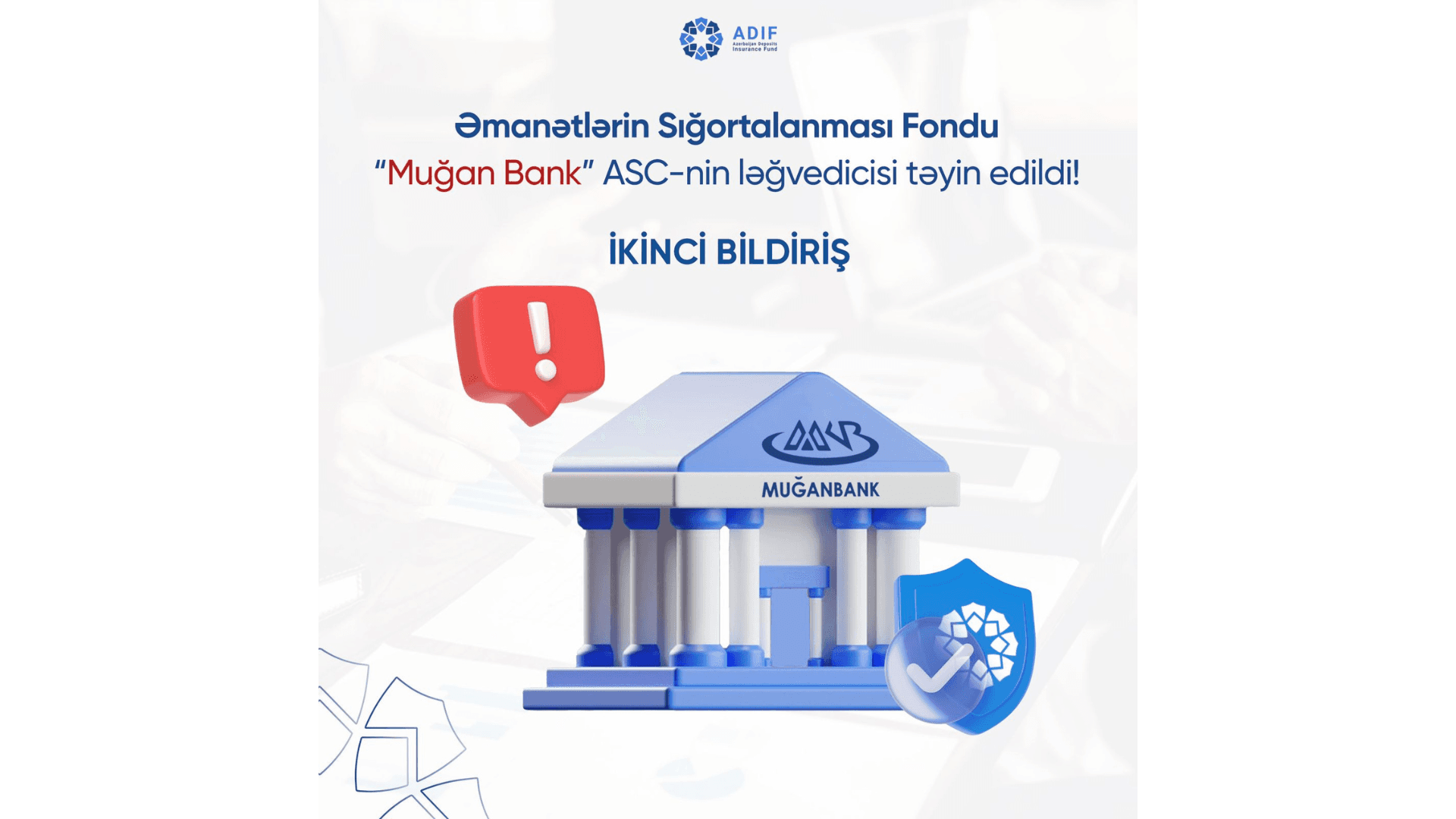 Əmanətlərin Sığortalanması Fondu “Muğan Bank” ASC-nin ləğvedicisi təyin edilib