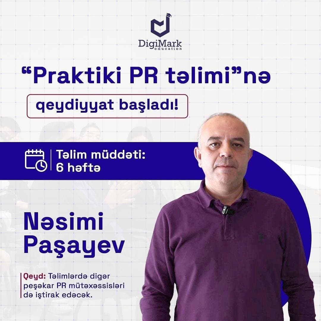 Digimark Agency MMC yeni “Praktiki PR təlimləri”nə start verir