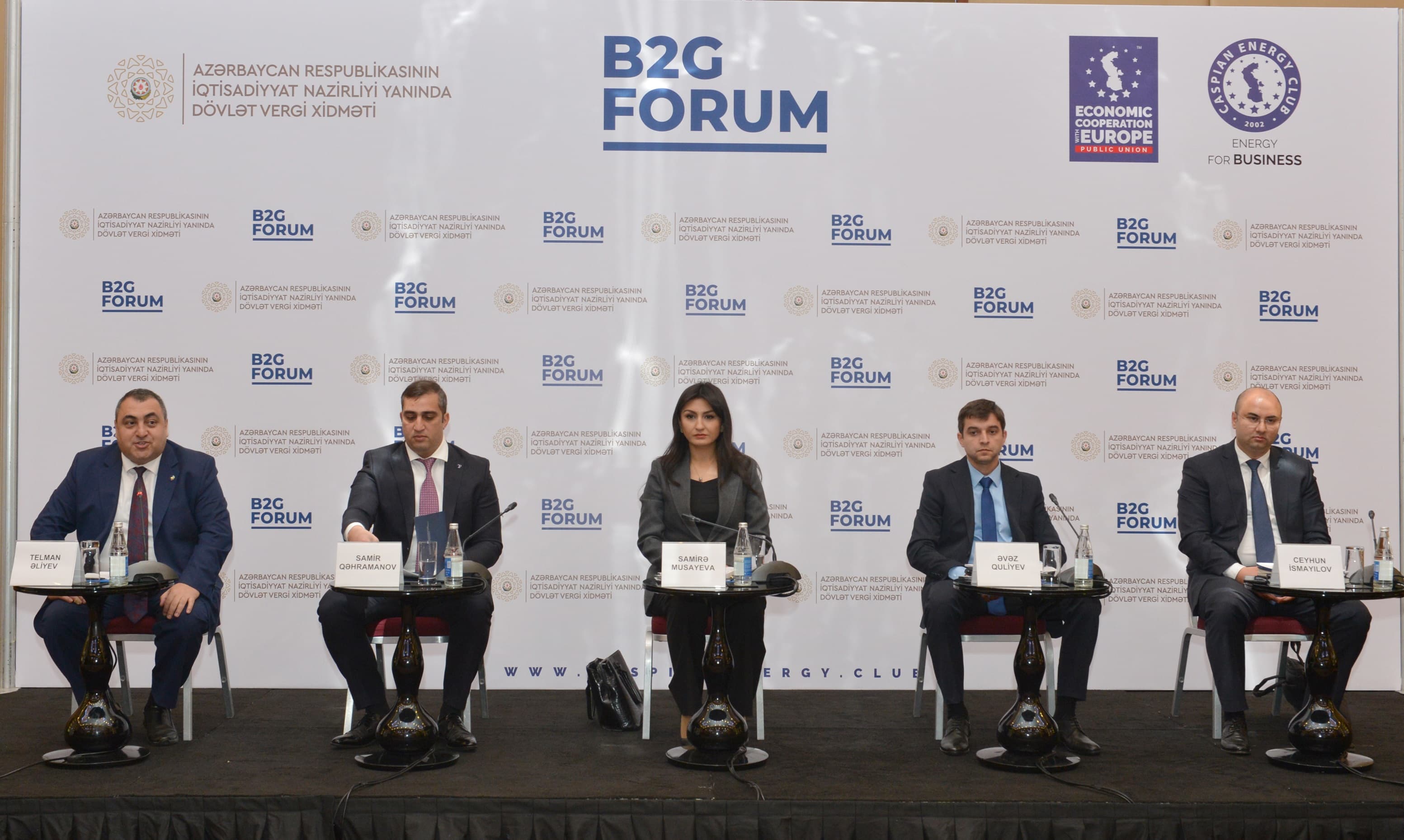 Dövlət Vergi Xidməti və "Caspian Energy Club"un birgə təşkilatçılığı ilə B2G forumu keçirilib