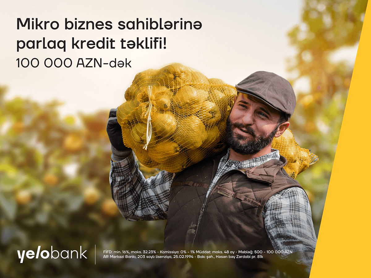Mikro biznesiniz üçün Yelo Bank-dan sərfəli təklif