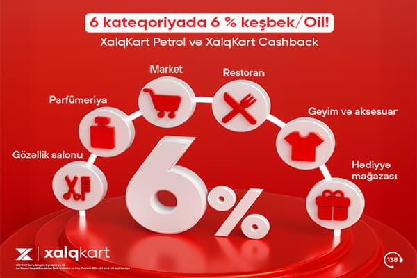 XalqKartla 6% keşbek!