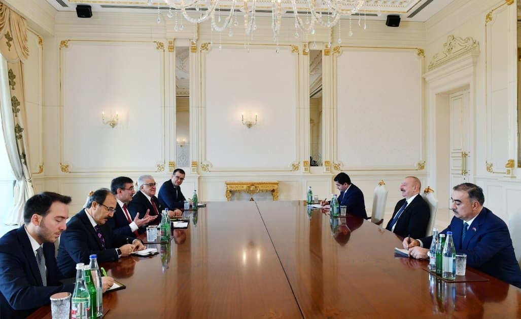 Prezident İlham Əliyev Türkiyənin vitse-prezidenti Cevdet Yılmazı qəbul edib - FOTO