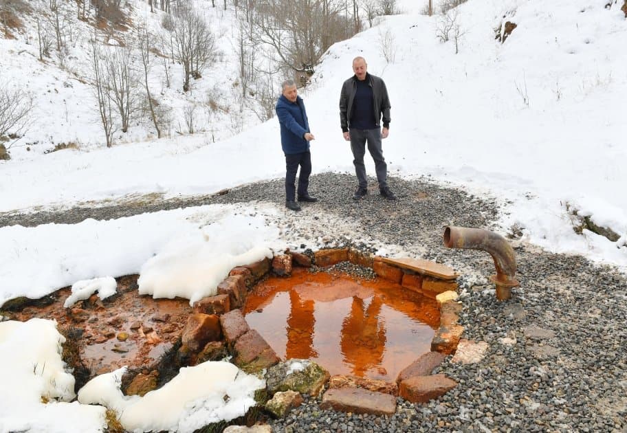 Prezident İlham Əliyev Şuşa rayonundakı “Turşsu” bulağında olub - FOTO
