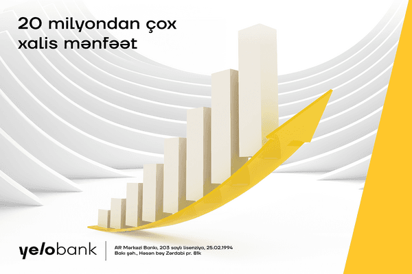 Yelo Bank-ın xalis mənfəəti 4 dəfə artıb