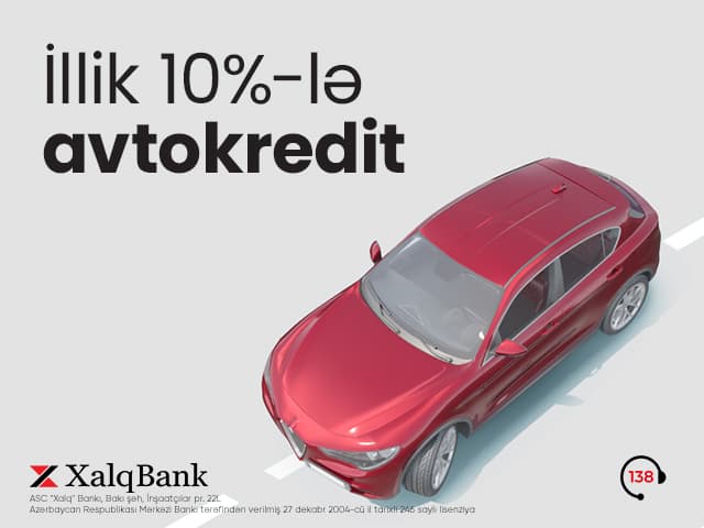 Xalq Bank avtokredit üzrə kampaniyanı davam etdirir!