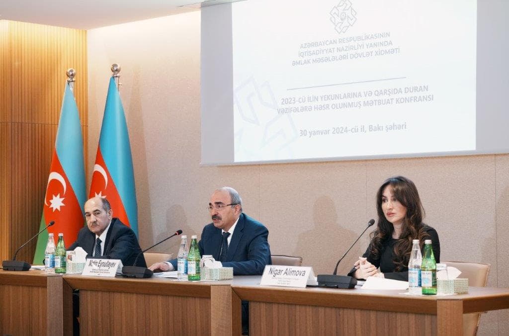 Əmlak Məsələləri Dövlət Xidməti 2023-cü ilin yekunlarına dair mətbuat konfransı keçirib