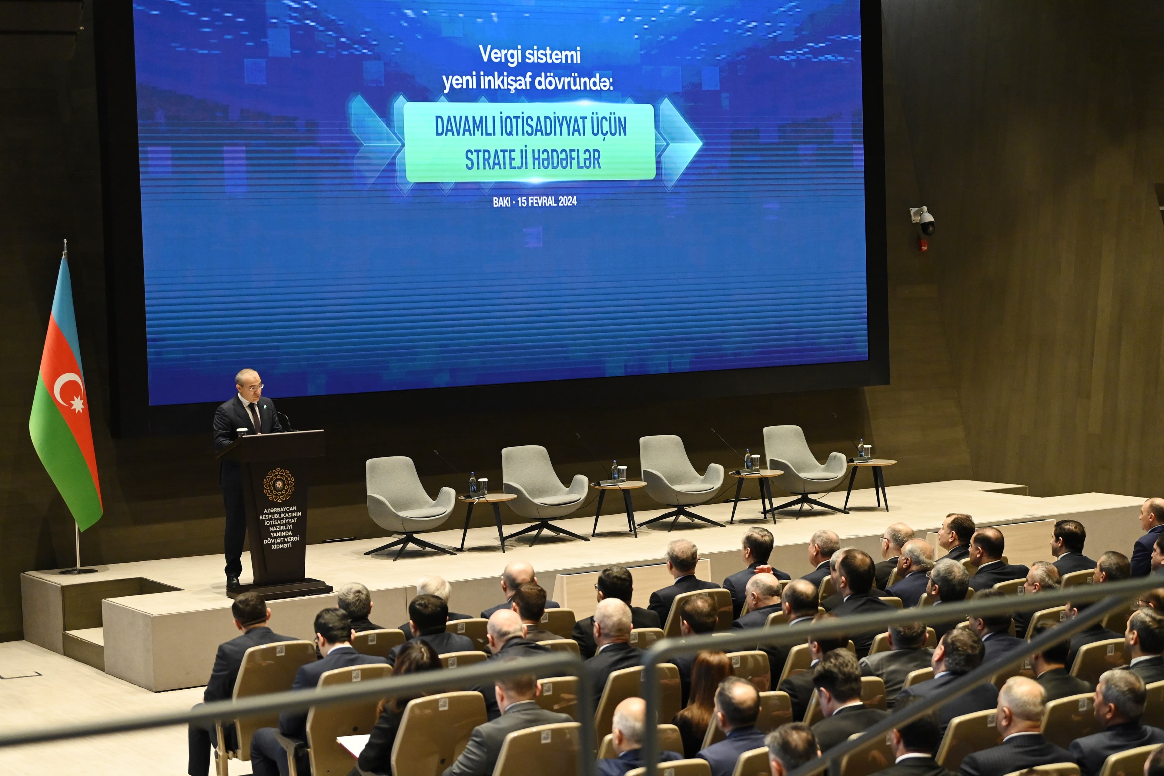“Vergi sistemi yeni inkişaf dövründə: davamlı iqtisadiyyat üçün strateji hədəflər” mövzusunda Vergi Forumu keçirilib