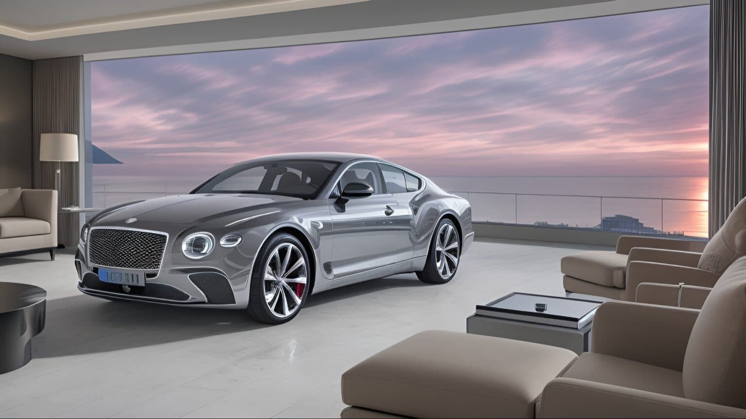"Bentley Residence" avtomobilləri liftlə otağa aparır