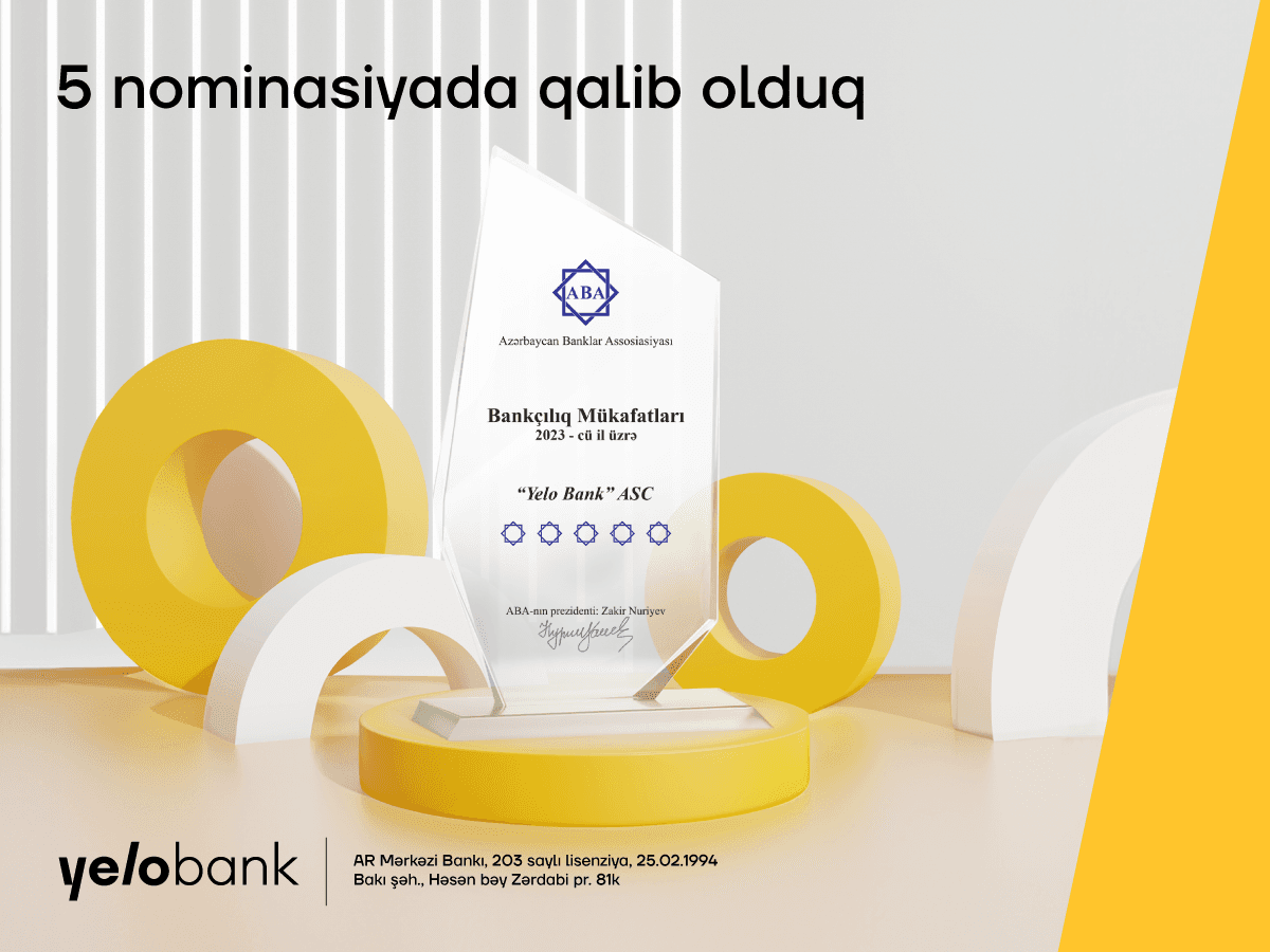 Yelo Bank 5 nominasiyada qalib oldu!