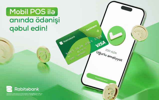 Rabitəbankın “Mobil POS” xidməti ilə POS terminal cibinizdə!