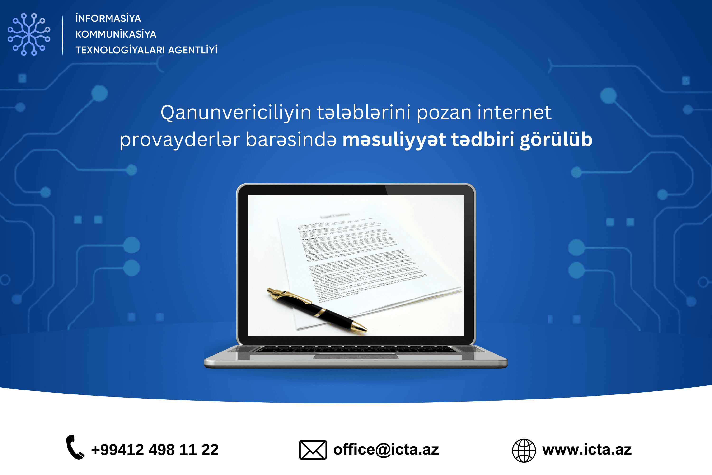 Qanunvericiliyin tələblərini pozan internet provayderlər barəsində məsuliyyət tədbiri görülüb