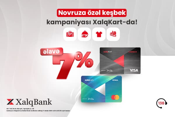 XalqKartla Novruz bayramında 9 % və 10 % keşbek!