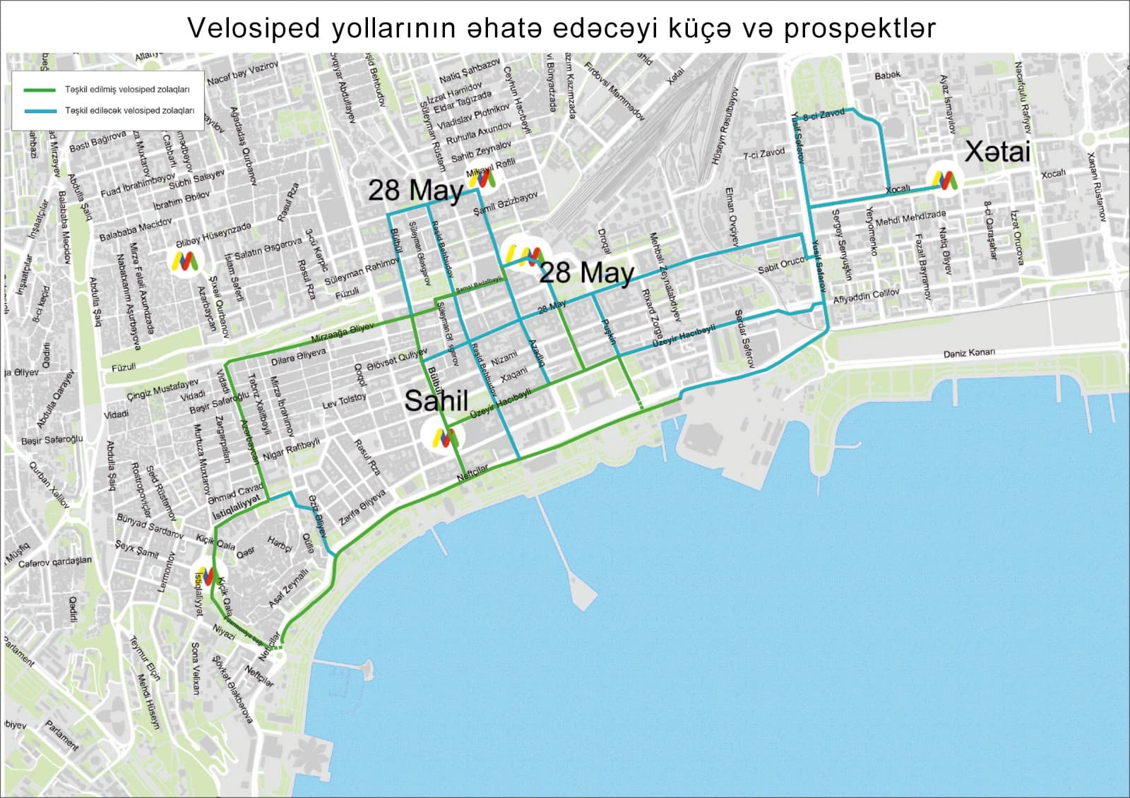 Bakıda 6.5 km məsafəni əhatə edən tam bir dövrə mikromobillik zolağı tamamlanıb