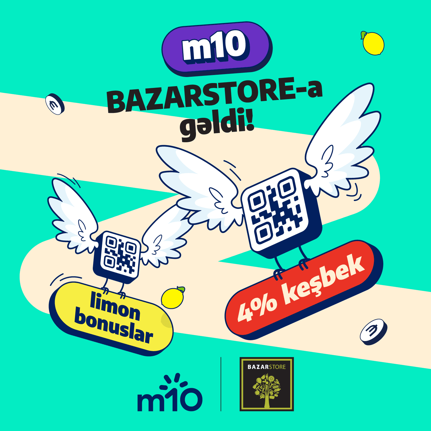 m10 “Bazarstore”da keşbeklər qazandırır