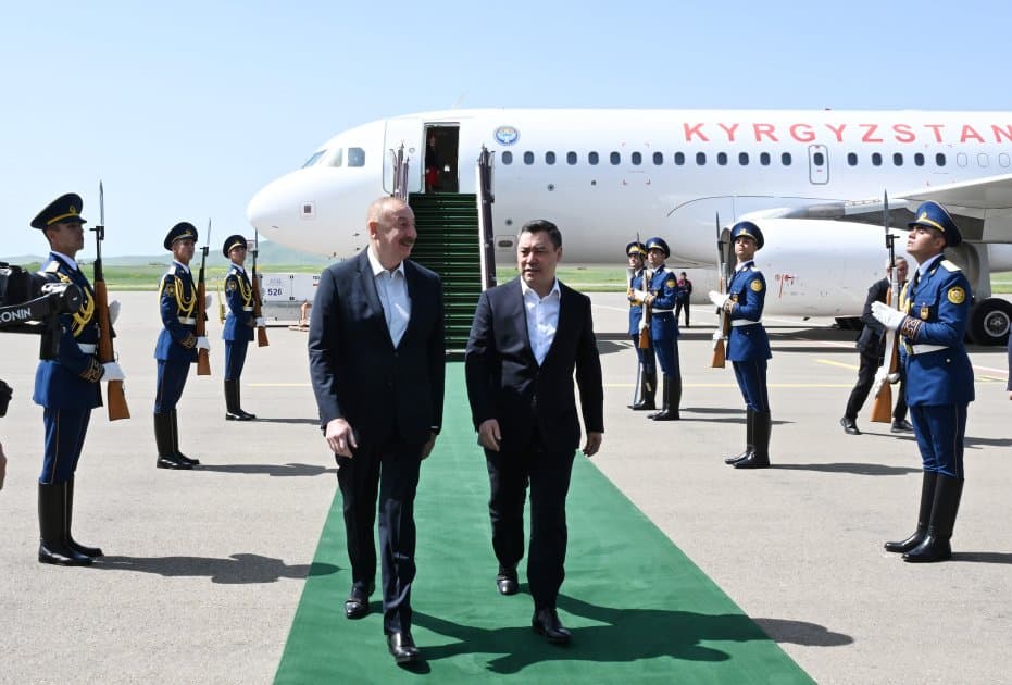 Azərbaycanda dövlət səfərində olan Qırğızıstan Prezidenti Sadır Japarov Füzuli rayonuna gəlib