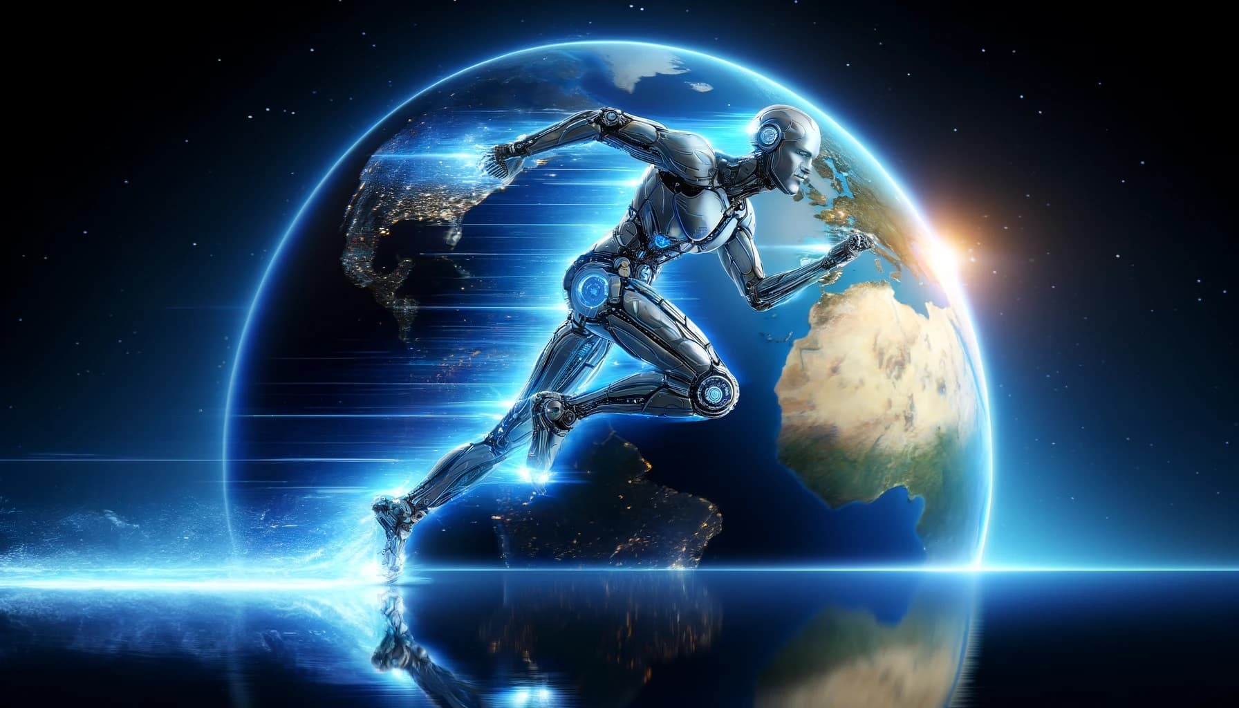 Dünyanın ilk qaça bilən robotu