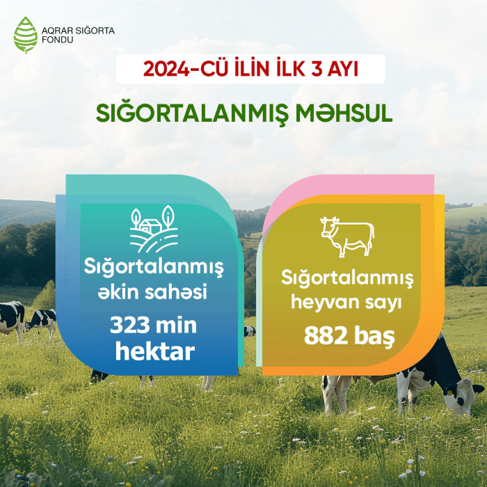 Aqrar Sığorta Fondu 2024-cü ilin ilk rübü üzrə nəticələrini açıqlayıb