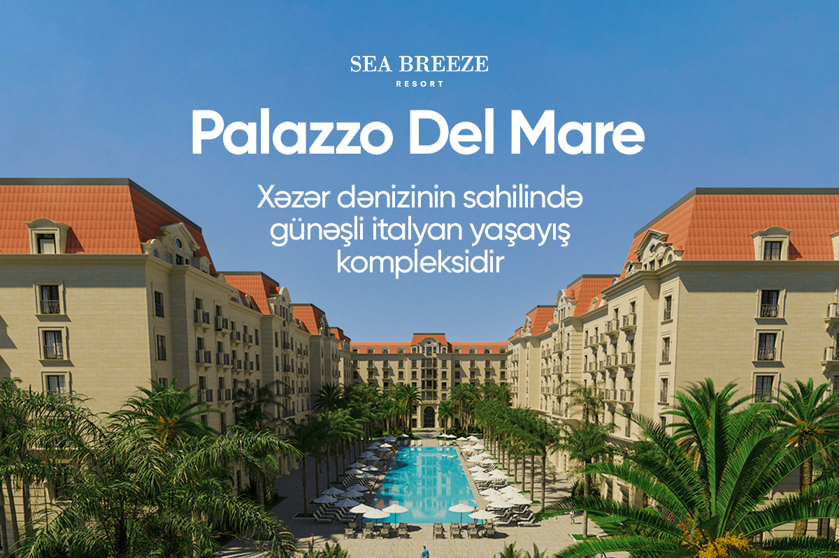 Xəzərin sahilində italyan sarayları tərzində möhtəşəm yaşayış kompleksi tikilir
