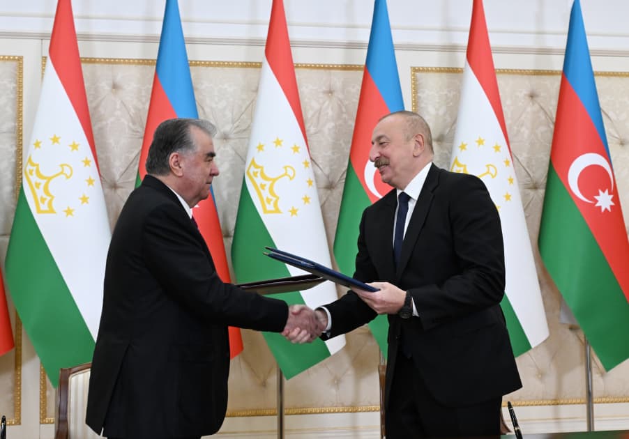 Azərbaycanla Tacikistan arasında strateji tərəfdaşlıq haqqında Bəyannamə imzalanıb