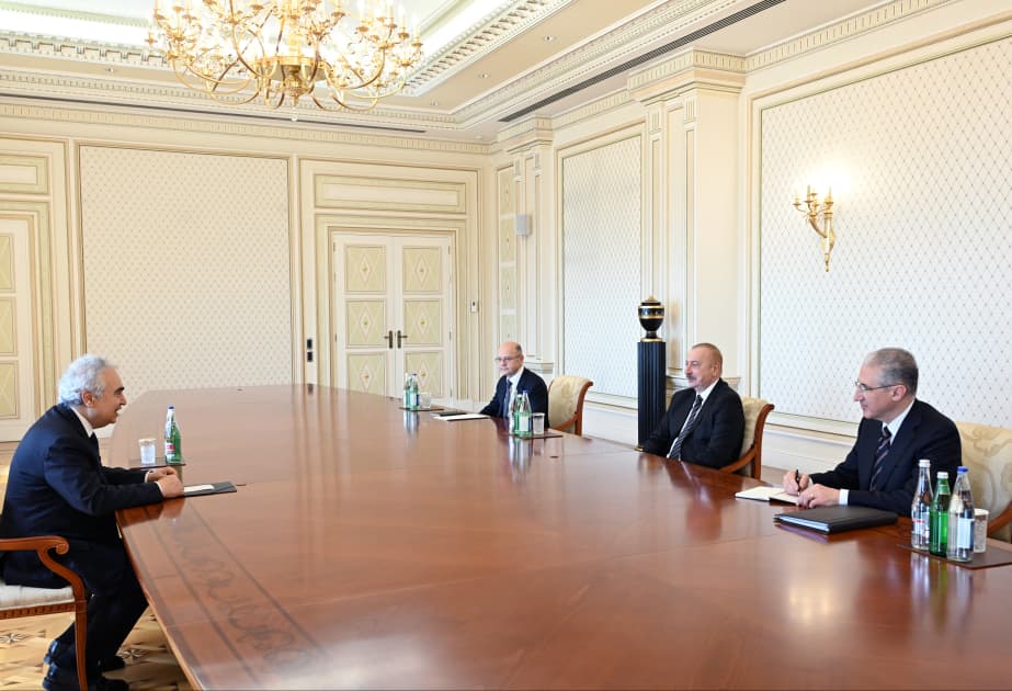 Prezident İlham Əliyev Beynəlxalq Enerji Agentliyinin icraçı direktorunu qəbul edib