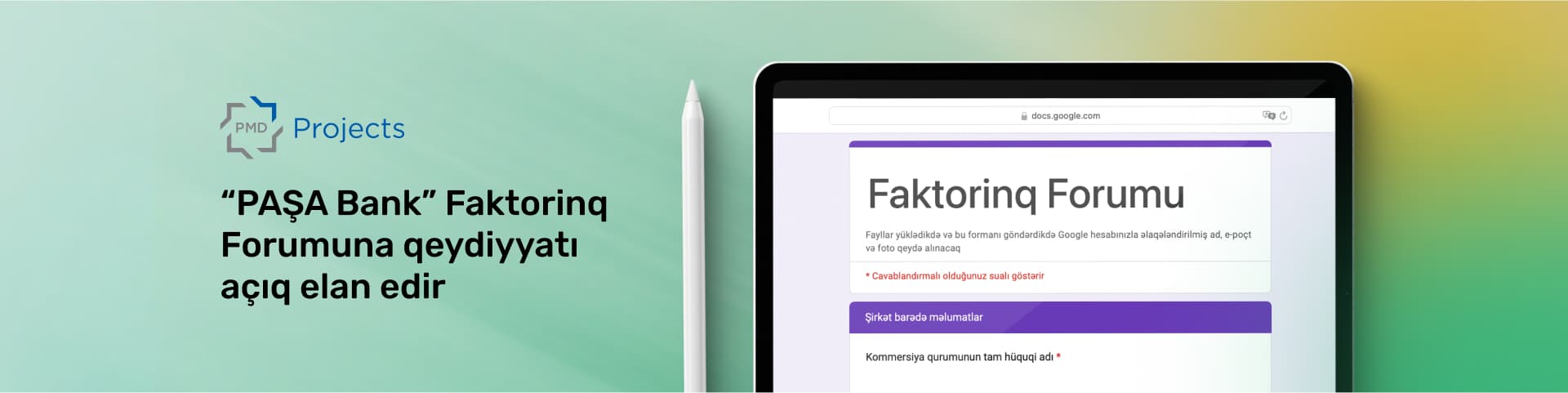 "PAŞA Bank" Faktorinq Forumuna qeydiyyatı açıq elan edir