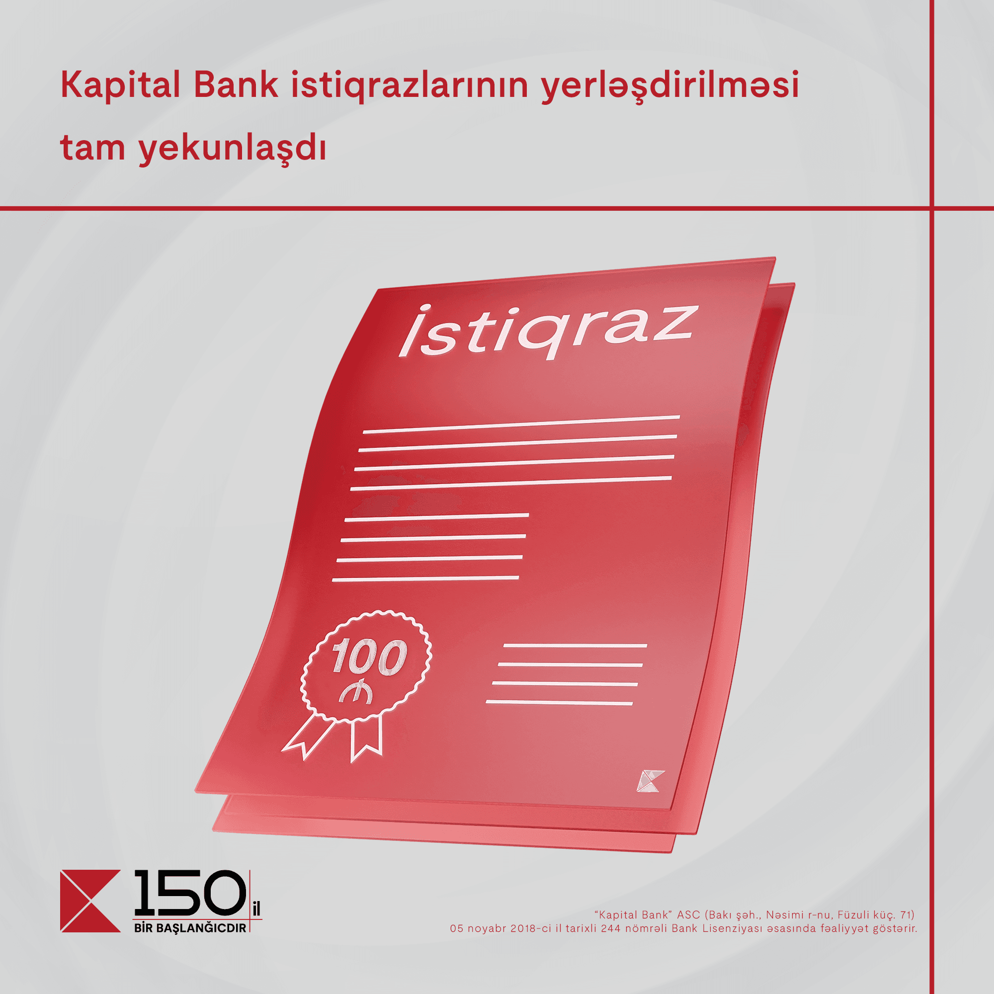 Kapital Bank-ın manat istiqrazlarının 2-ci tranşının yerləşdirilməsi yekunlaşdı
