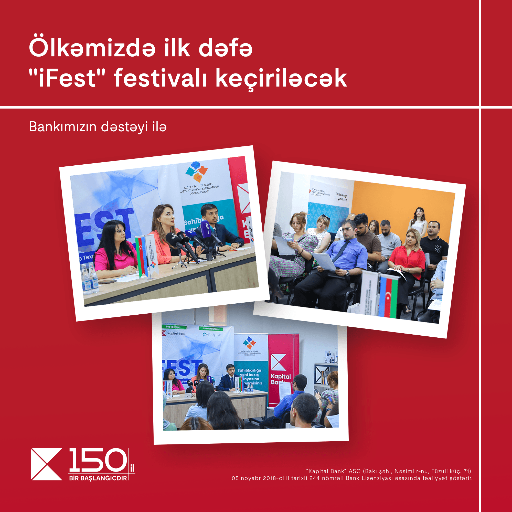Texnologiya həvəskarlarına şad xəbər: Kapital Bank-ın dəstəyi ilə “iFest-İnnovasiya və Texnologiya” festivalı keçiriləcək