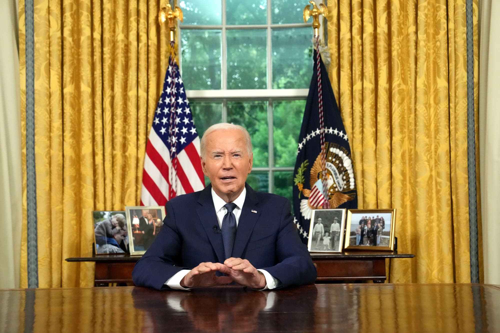Bayden, nadir Oval Ofis görünüşü zamanı Trump vurulduqdan sonra birliyə çağırır
