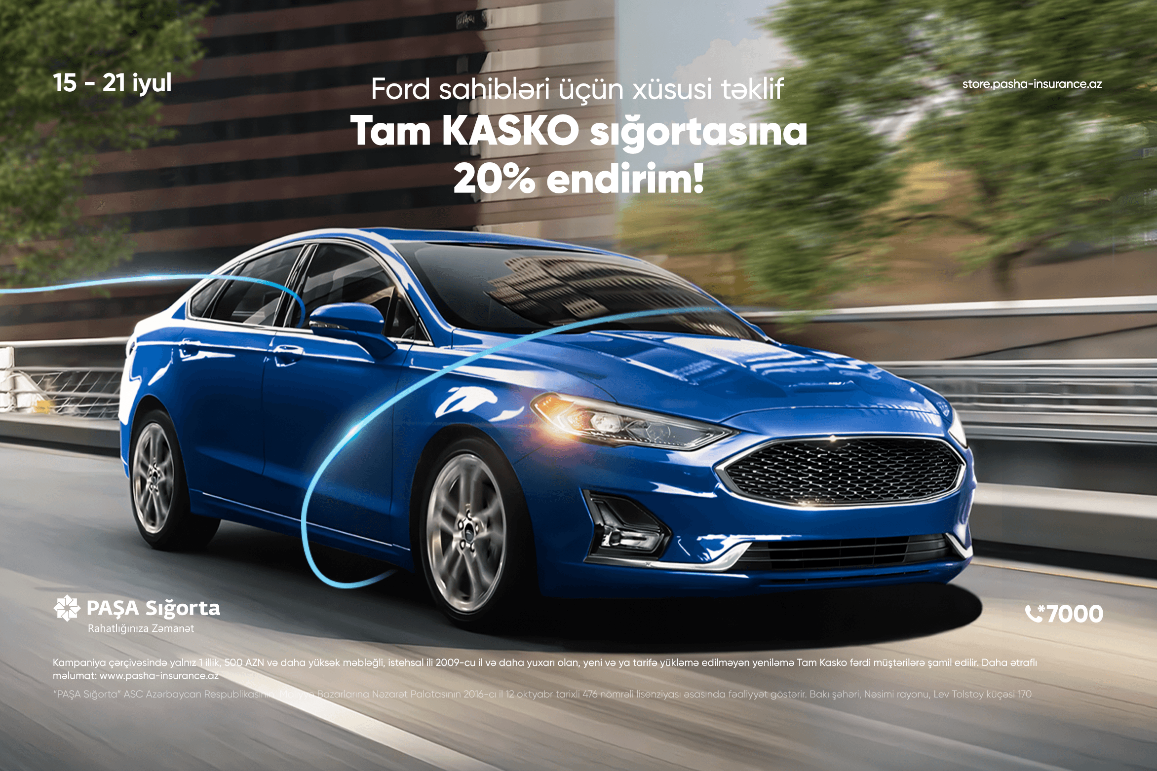 PAŞA Sığortadan “Ford” sahibləri üçün Tam KASKO sığortası üzrə kampaniya!