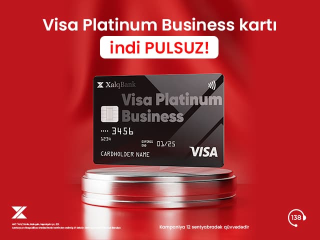 Xalq Bankdan Visa Platinum Business kartını pulsuz əldə edin