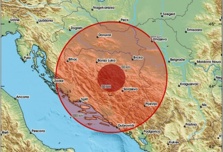 Bosniya və Herseqovinada zəlzələ olub
