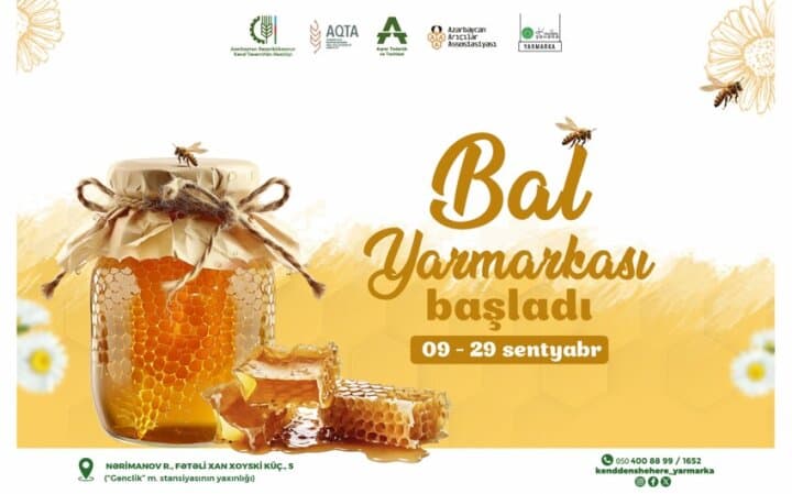 Bakıda Bal yarmarkası başladı: Təxminən 300 arıçının məhsulları təqdim edildi