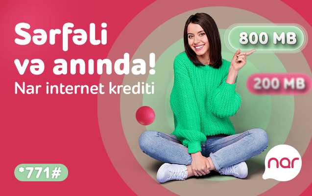 “Nar”abunəçiləri üçün“NarKredit”dən data kredit xidməti