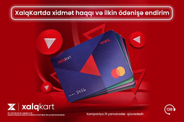 XalqKart-ı endirimlə əldə edin